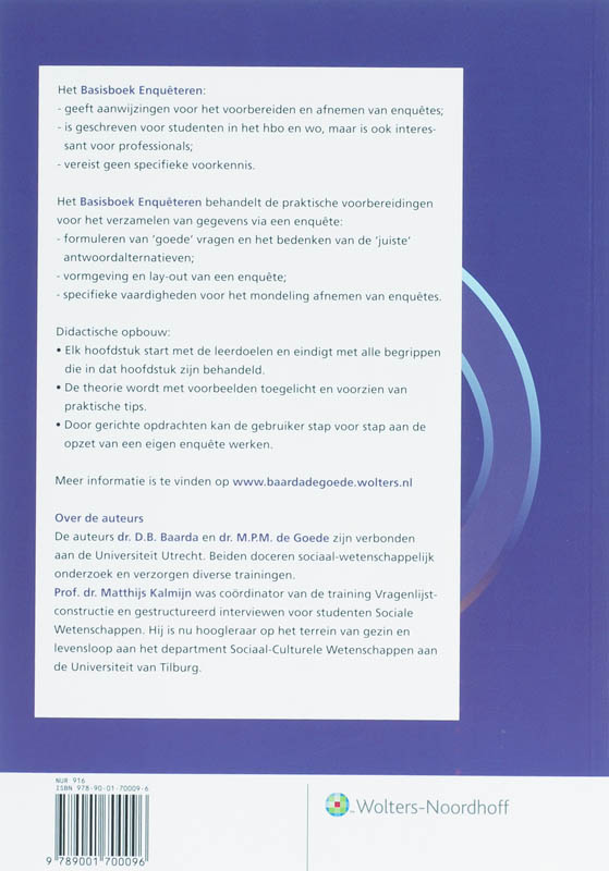 Basisboek enquêteren achterkant
