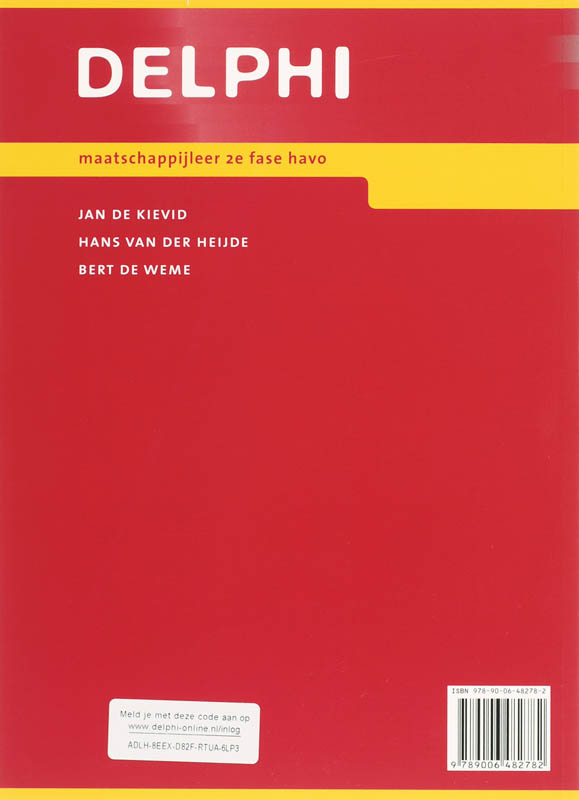 Delphi 2e fase HAVO maatschappijleer achterkant