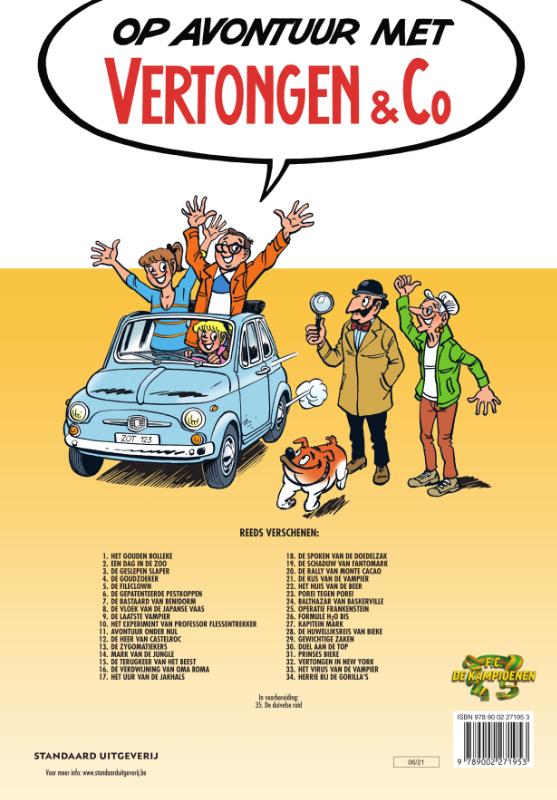 Herrie bij de gorilla's / Vertongen en C° / 34 achterkant