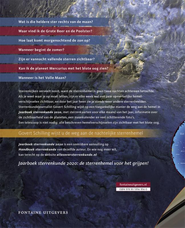 Jaarboek sterrenkunde 2020 achterkant