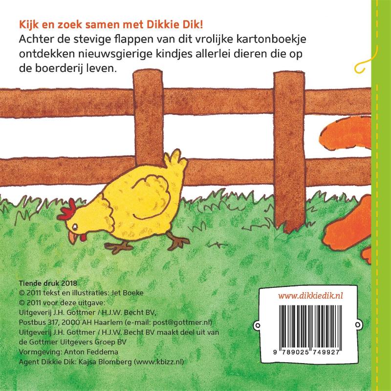 Op de boerderij / Dikkie Dik achterkant