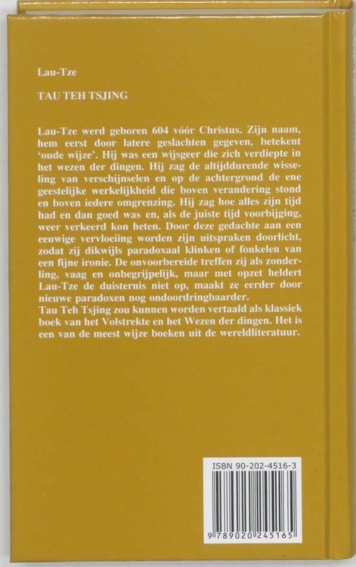 Tau teh tsjing / Orient-serie achterkant