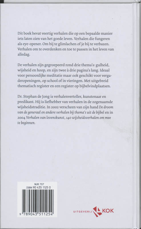 Verhalen Van Het Goede Leven achterkant