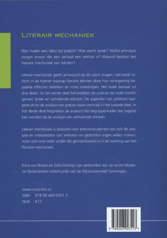 Literair mechaniek achterkant