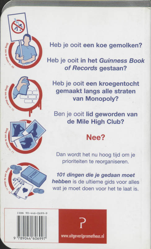 101 Dingen Die Je Gedaan Moet Hebben achterkant