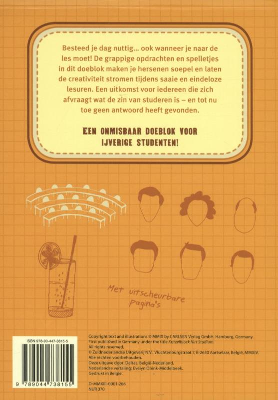 Krabbelblok - Voor echte studenten! achterkant