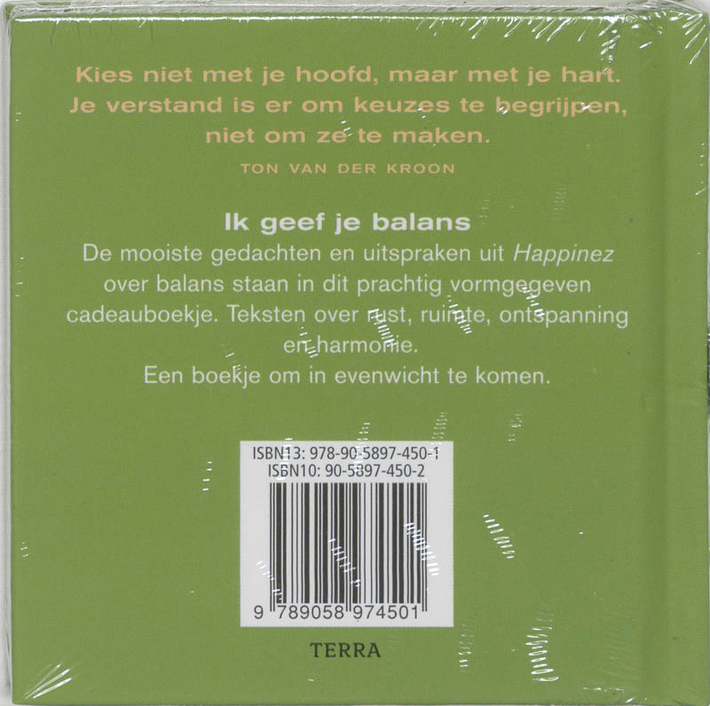 Happinez / Ik geef je balans / Happinez achterkant