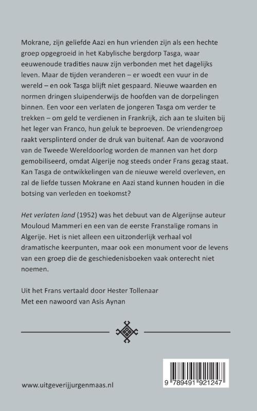 Het verlaten land / De Berber Bibliotheek achterkant