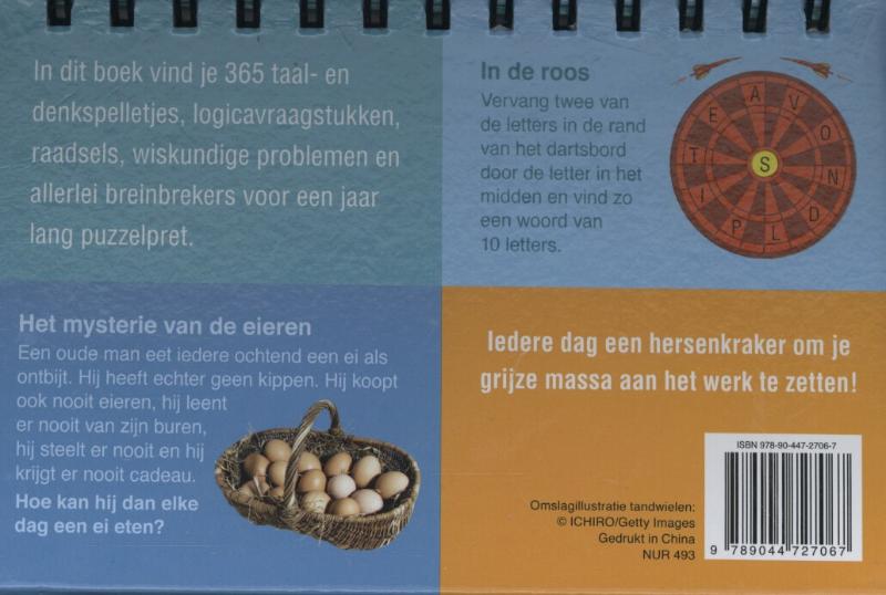 365 denkpuzzels en breinbrekers achterkant