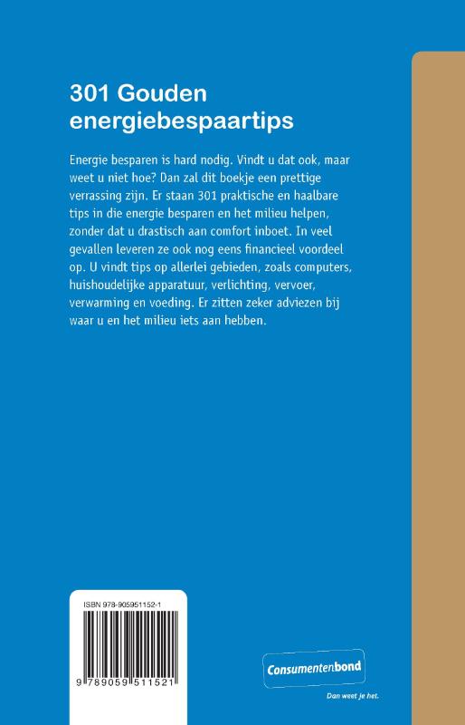 301 Gouden Energiebespaartips achterkant