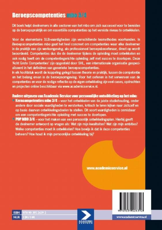 Beroepscompetenties MBO niveau 3/4 achterkant