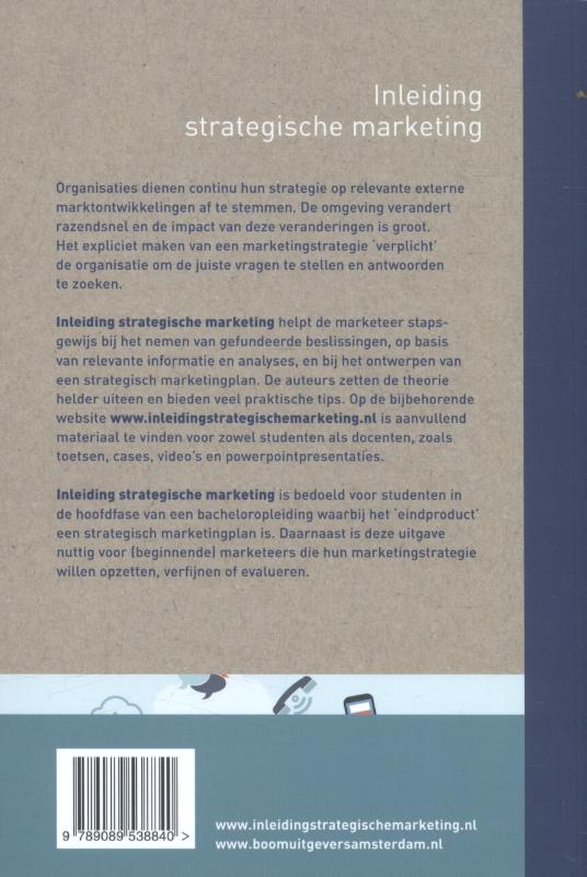 Inleiding strategische marketing achterkant