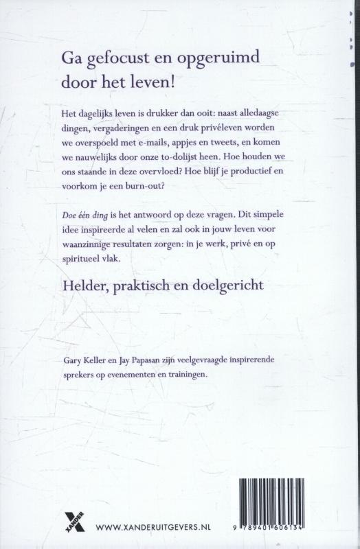 Doe één ding achterkant