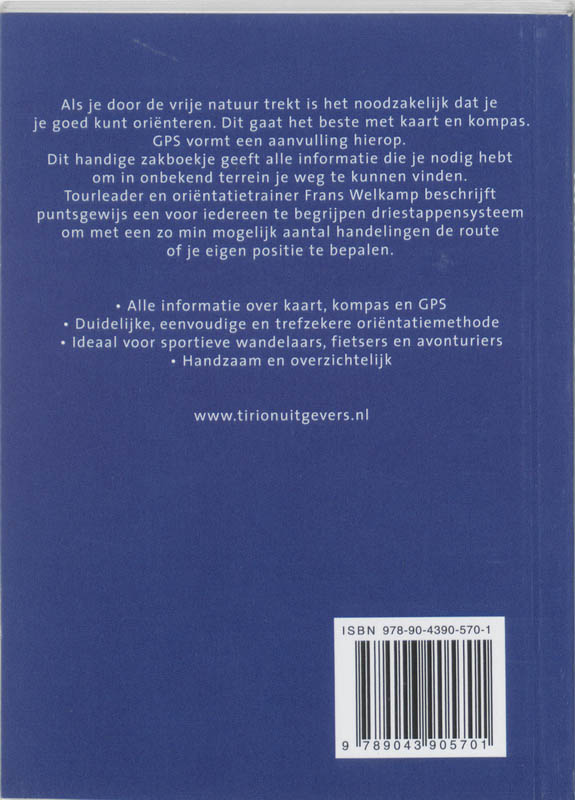 Zakboek Kaart Kompas Gps achterkant