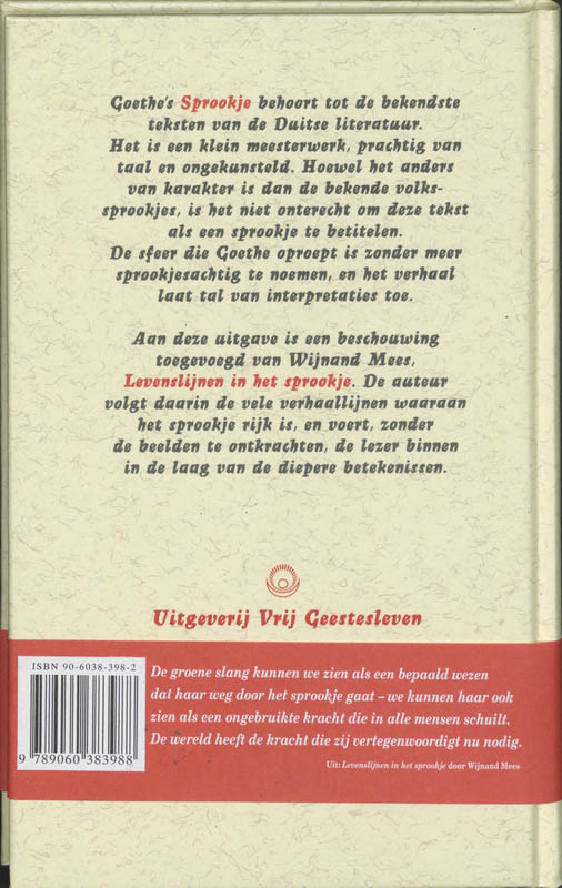 Het Sprookje Van De Groene Slang En De Schone Lelie achterkant