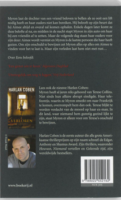 Eens beloofd / Myron Bolitar / 8 achterkant