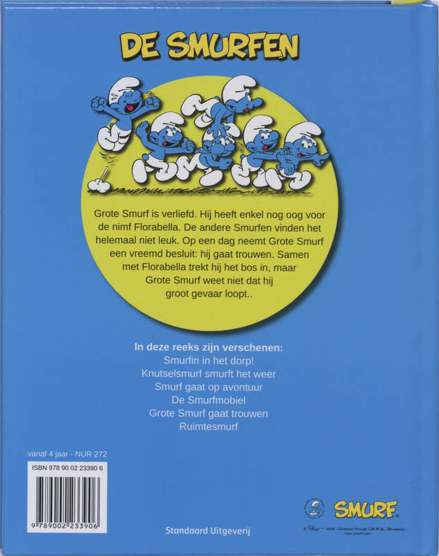Grote Smurf gaat trouwen / De Smurfen achterkant