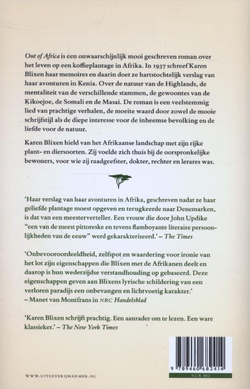 Out of Africa achterkant