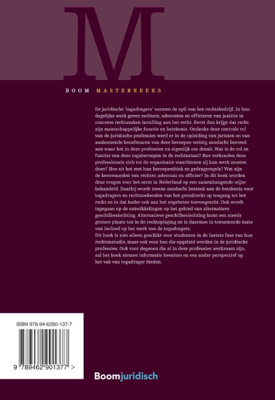 Boom Masterreeks  -   Togadragers in de rechtsstaat achterkant