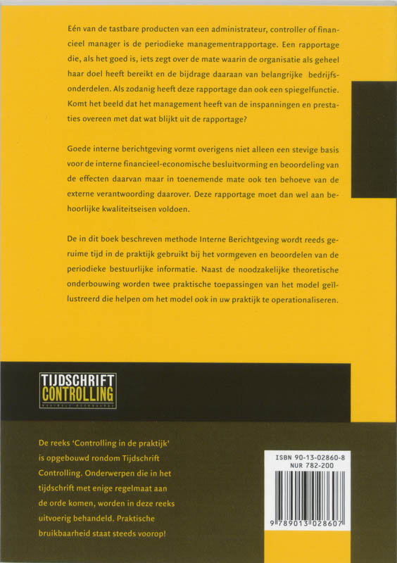 Periodieke bestuurlijke informatie / Controlling in de praktijk achterkant