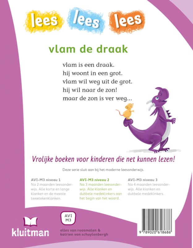 vlam de draak / lees lees lees achterkant
