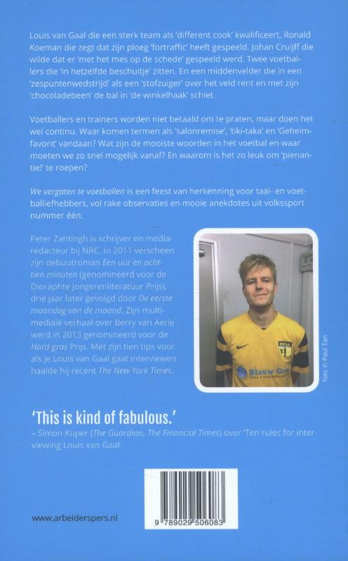 We vergaten te voetballen achterkant