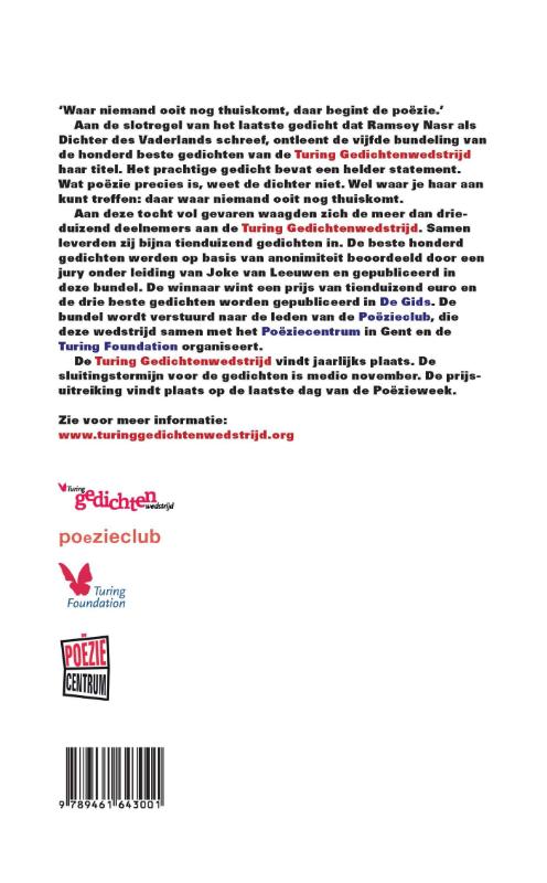 Daar begint de poezie 2013 achterkant