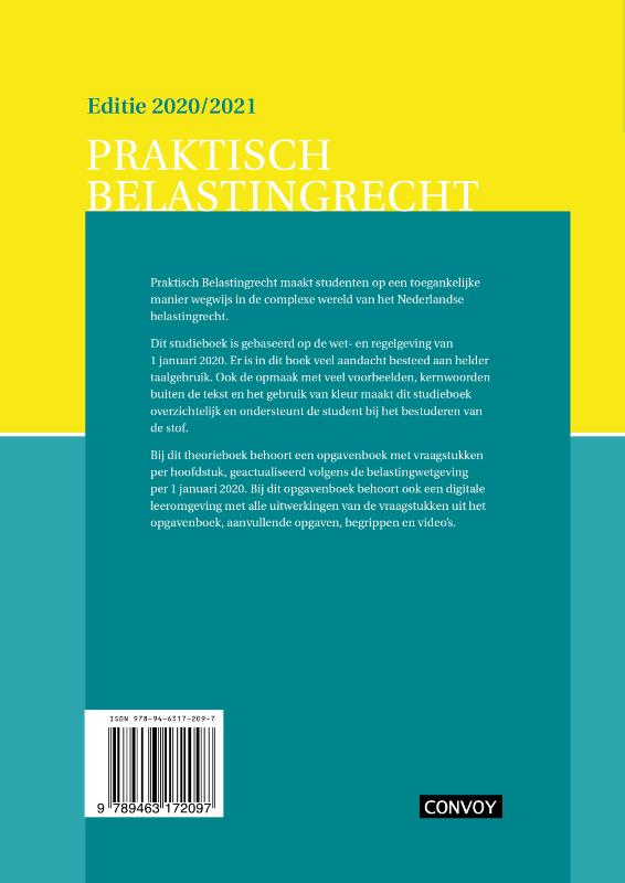Praktisch Belastingrecht 2020/2021 Theorieboek achterkant