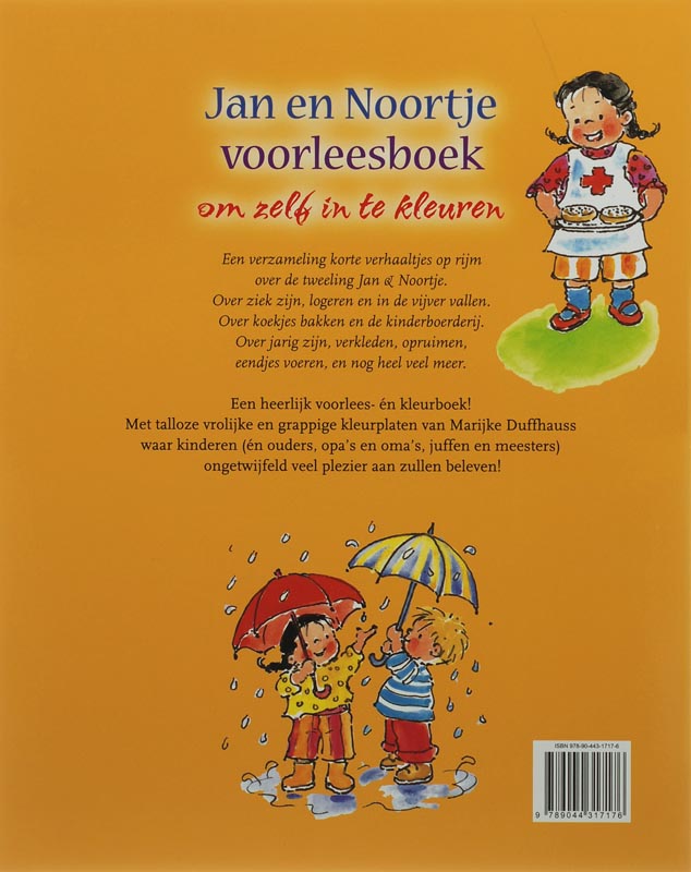 Het Jan en Noortje voorleesboek om zelf in te kleuren achterkant