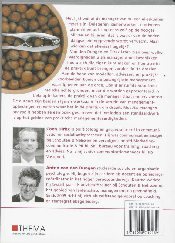 Als managen uw vak is / De lerende organisatie achterkant