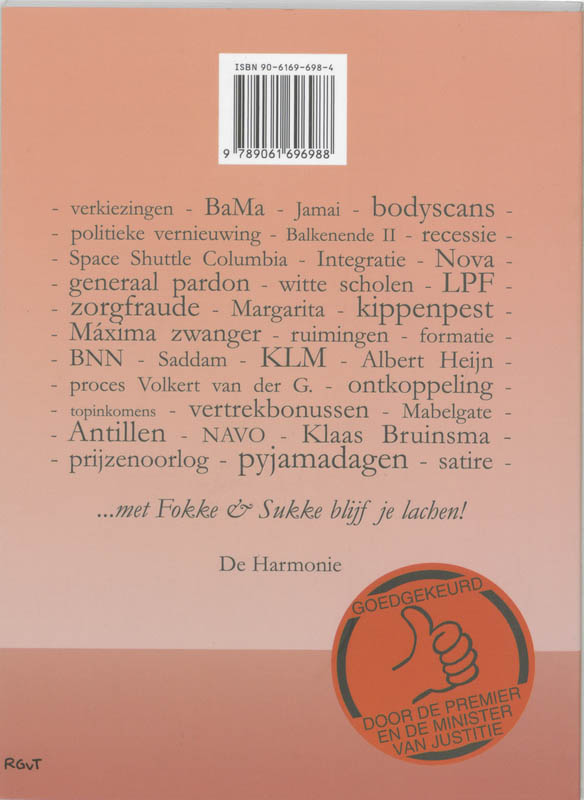 Fokke & Sukke / Het Afzien Van 2003 achterkant
