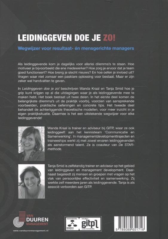 Leidinggeven doe je zo! achterkant