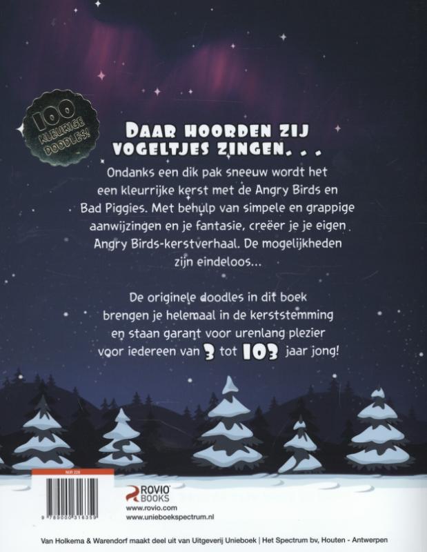 Het grote kerst teken boek / Angry Birds achterkant