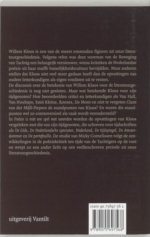 Poezie Is Niet Een Spel Met Woorden achterkant