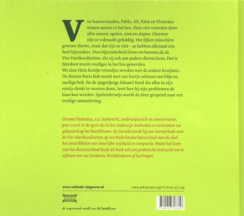 Vier hartsvrienden achterkant