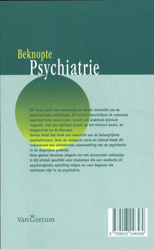 Beknopte psychiatrie achterkant
