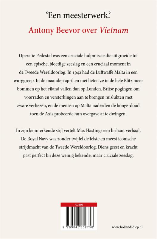 Operatie Pedestal achterkant