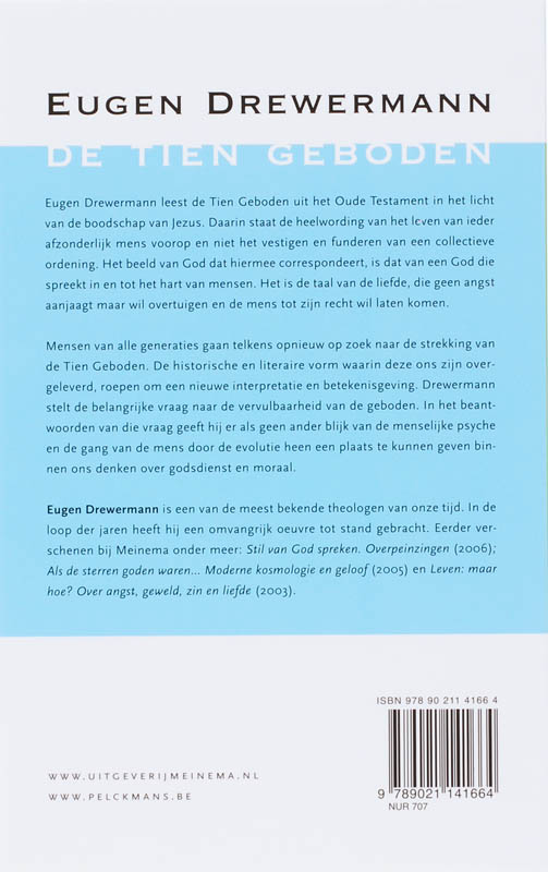 De Tien Geboden achterkant