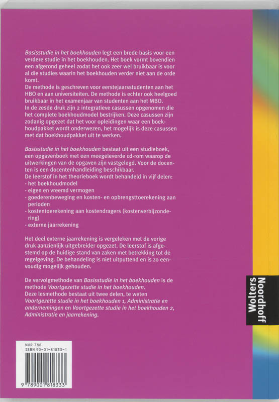 Basisstudie in het boekhouden achterkant