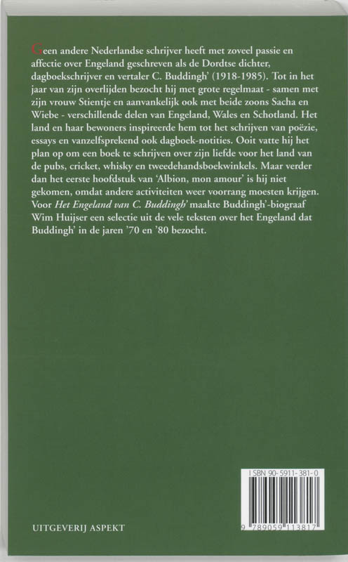 Het Engeland van C. Buddingh achterkant