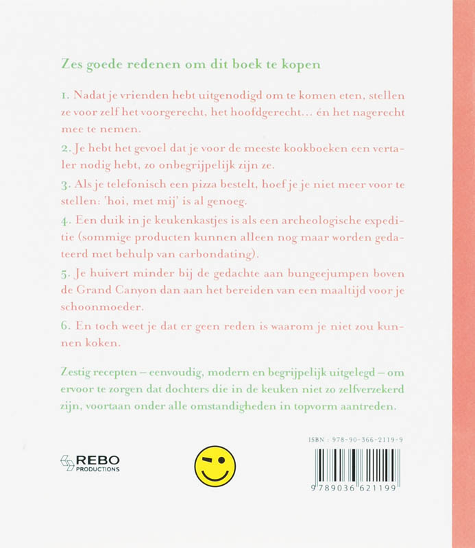 Kookboek voor meisjes die niet bijster veel van hun moeder hebben geleerd achterkant