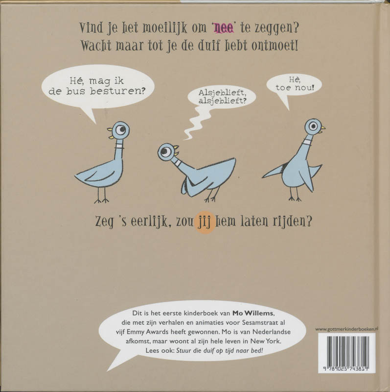 Laat Die Duif Niet Achter Het Stuur! achterkant