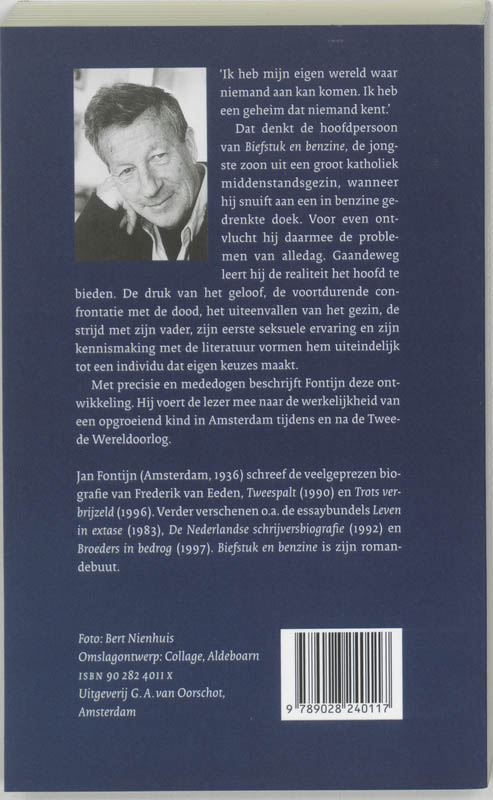 Biefstuk en benzine achterkant