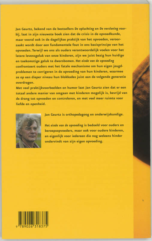 Het einde van de opvoeding achterkant