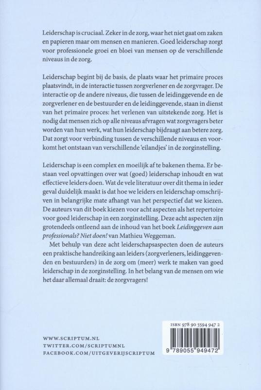 Zorg vraagt leiderschap achterkant