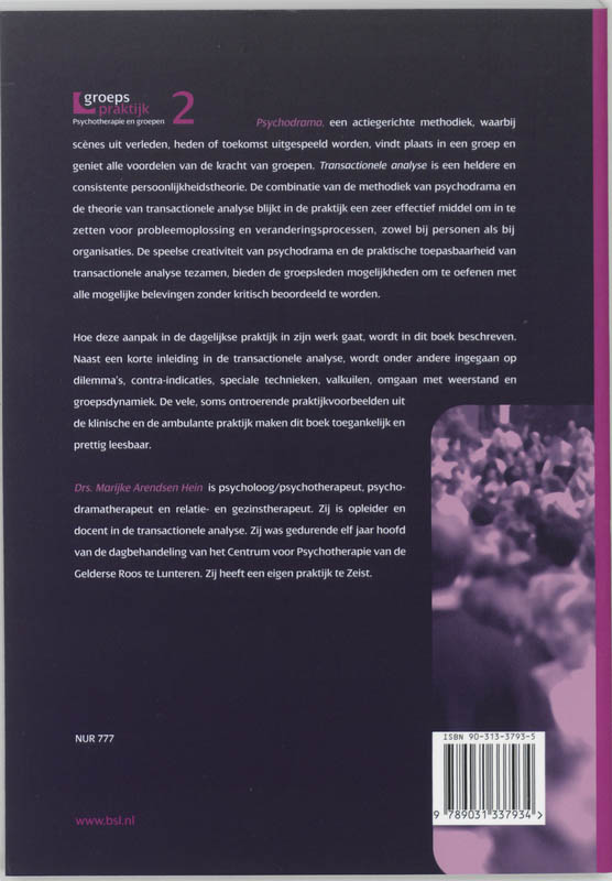 Psychodrama en transactionele analyse / Groepspraktijk / 2 achterkant