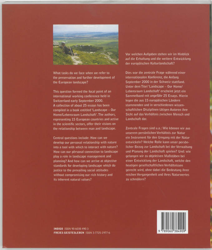 Landscape our home = Lebensraum Landschaft achterkant