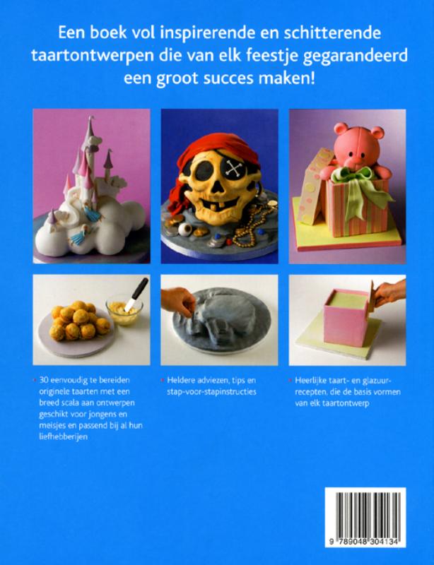 Schitterende kindertaarten achterkant