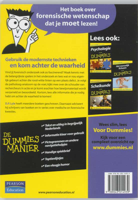 Forensisch onderzoek voor Dummies / Voor Dummies achterkant