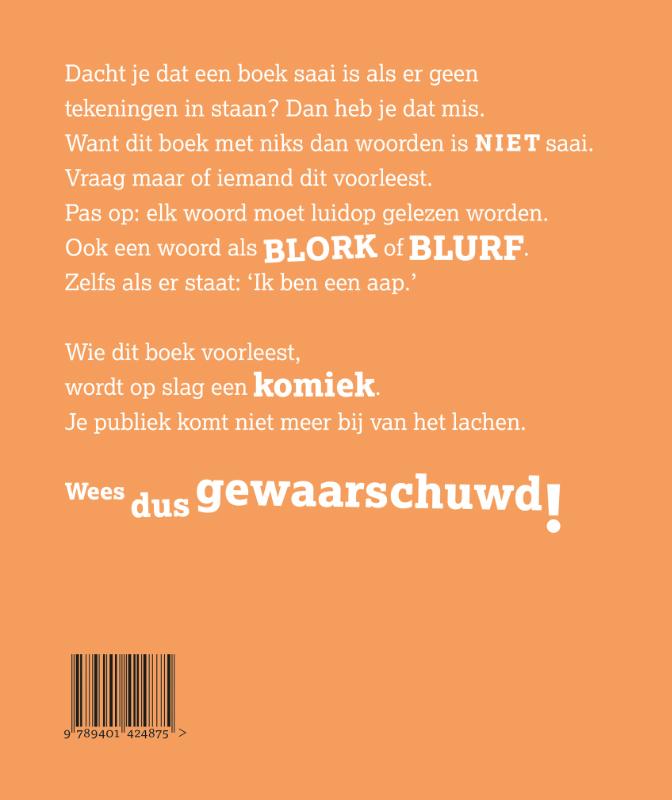 Het boek zonder tekeningen achterkant